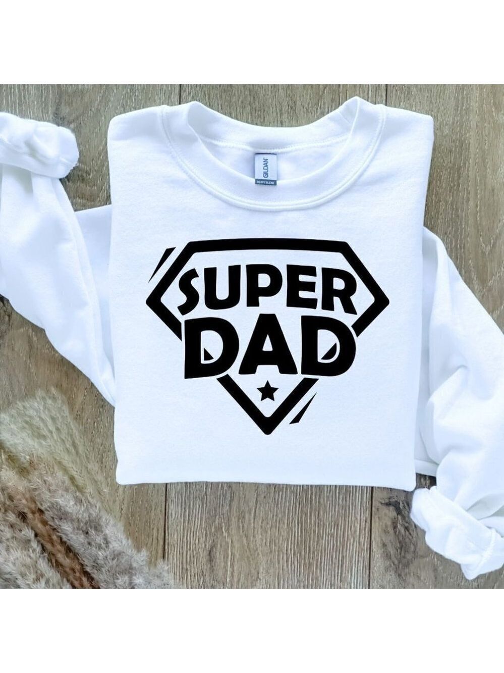 Super Dad Custom Sweatshirt Sweater Handcrafted